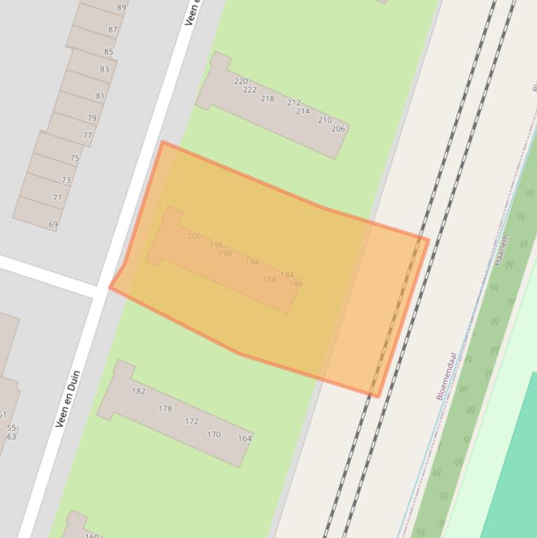 Kaart van postcodegebied 2061XN.