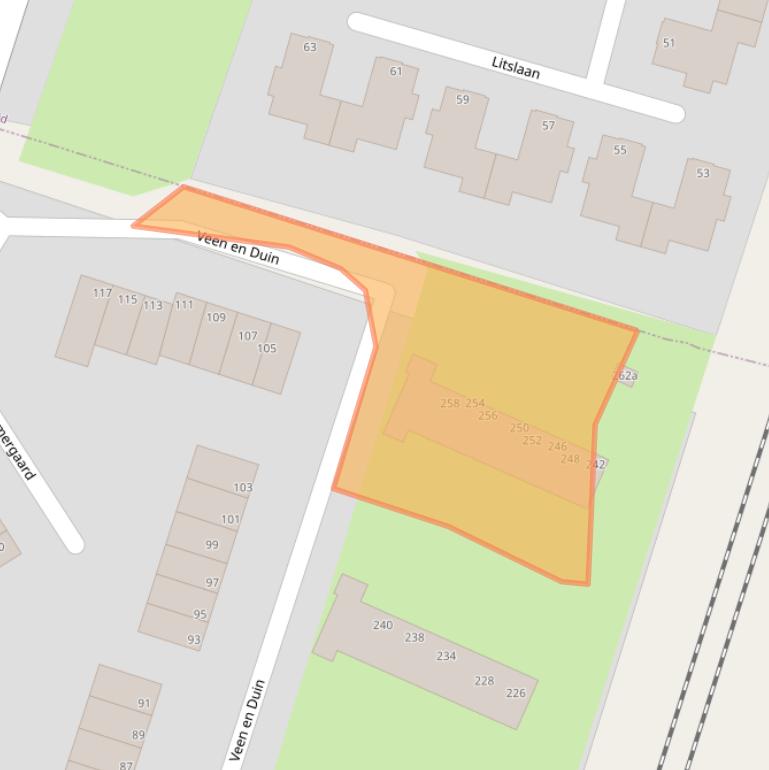 Kaart van postcodegebied 2061XS.