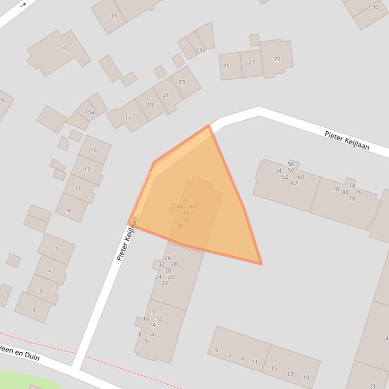 Kaart van postcodegebied 2061XW.