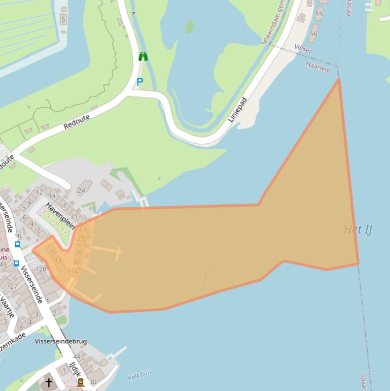 Kaart van postcodegebied 2063JG.