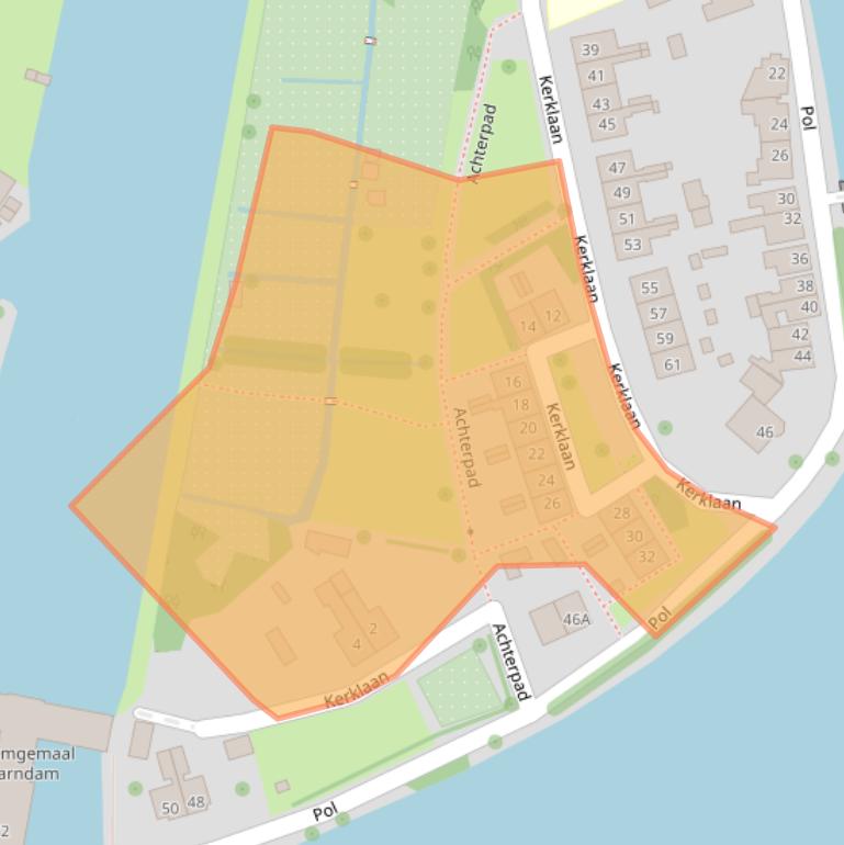 Kaart van postcodegebied 2063JL.