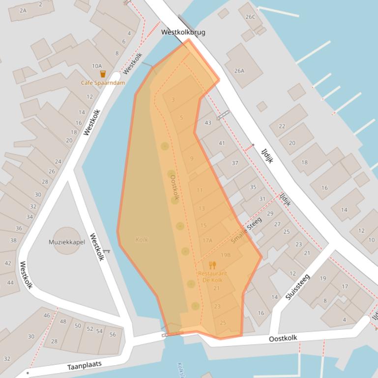 Kaart van postcodegebied 2063JV.