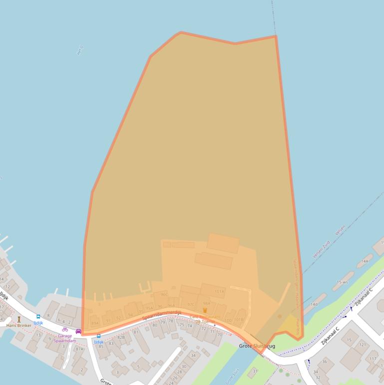 Kaart van postcodegebied 2063JX.