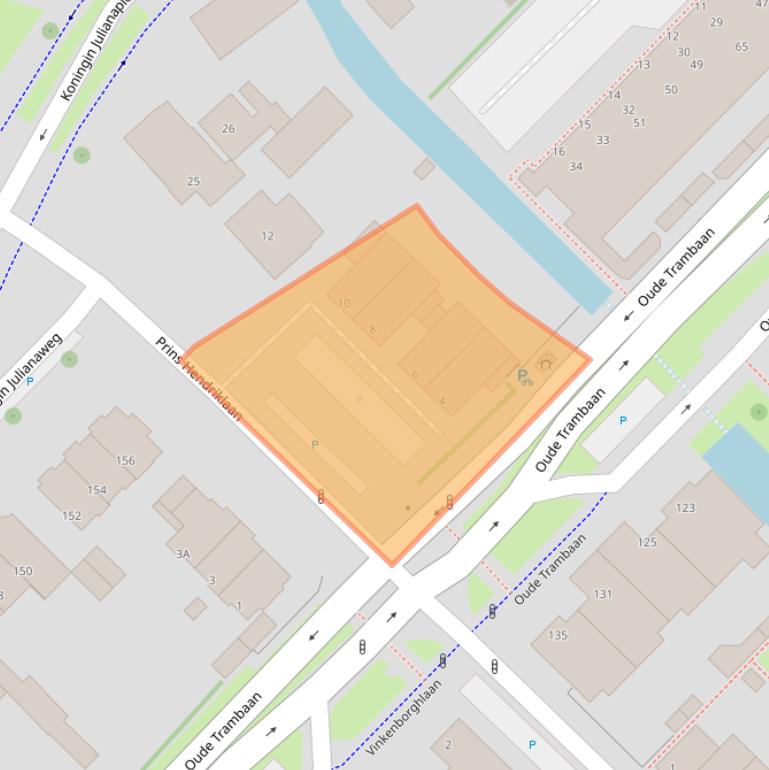 Kaart van postcodegebied 2064BJ.