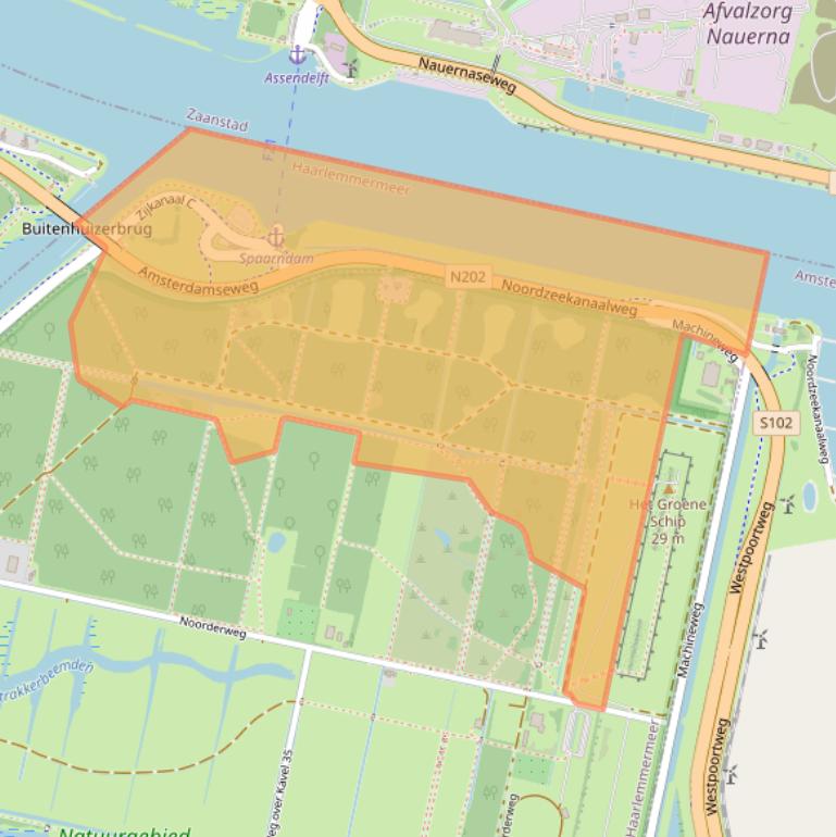 Kaart van postcodegebied 2064KC.