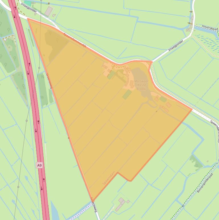 Kaart van postcodegebied 2064KL.