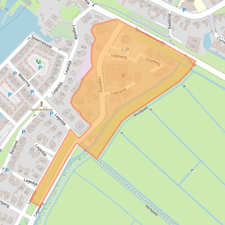 Kaart van postcodegebied 2064KZ.