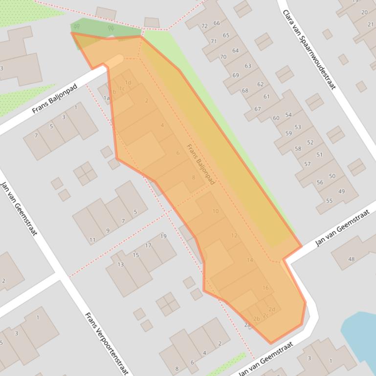 Kaart van postcodegebied 2064LN.