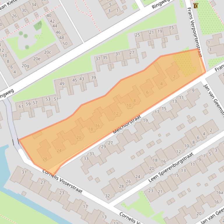 Kaart van postcodegebied 2064LT.
