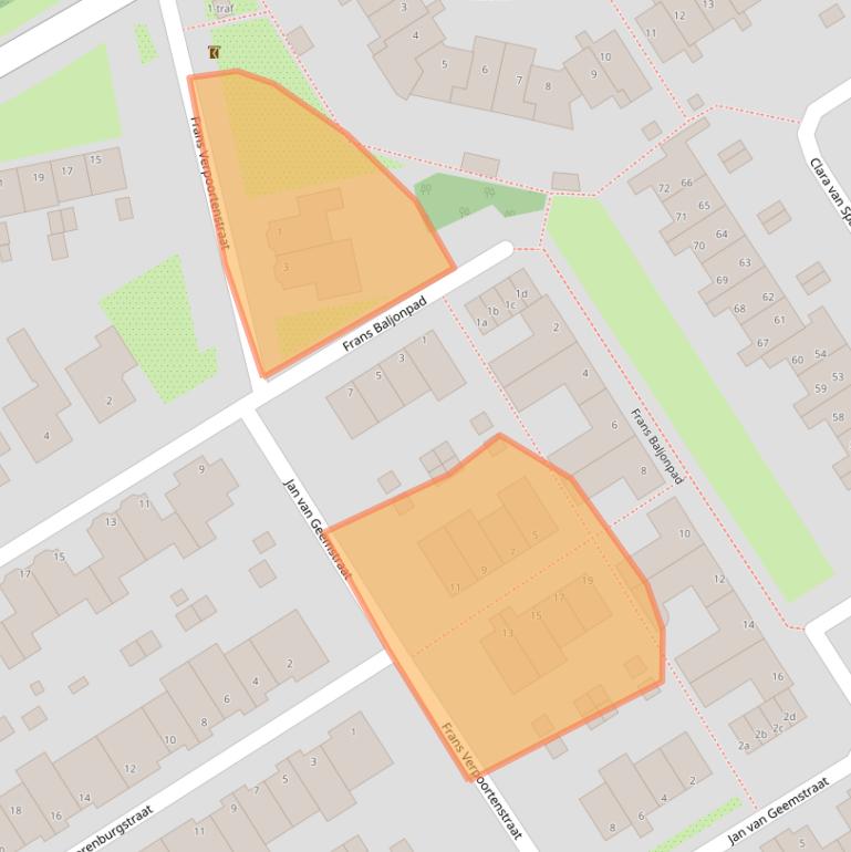 Kaart van postcodegebied 2064LX.