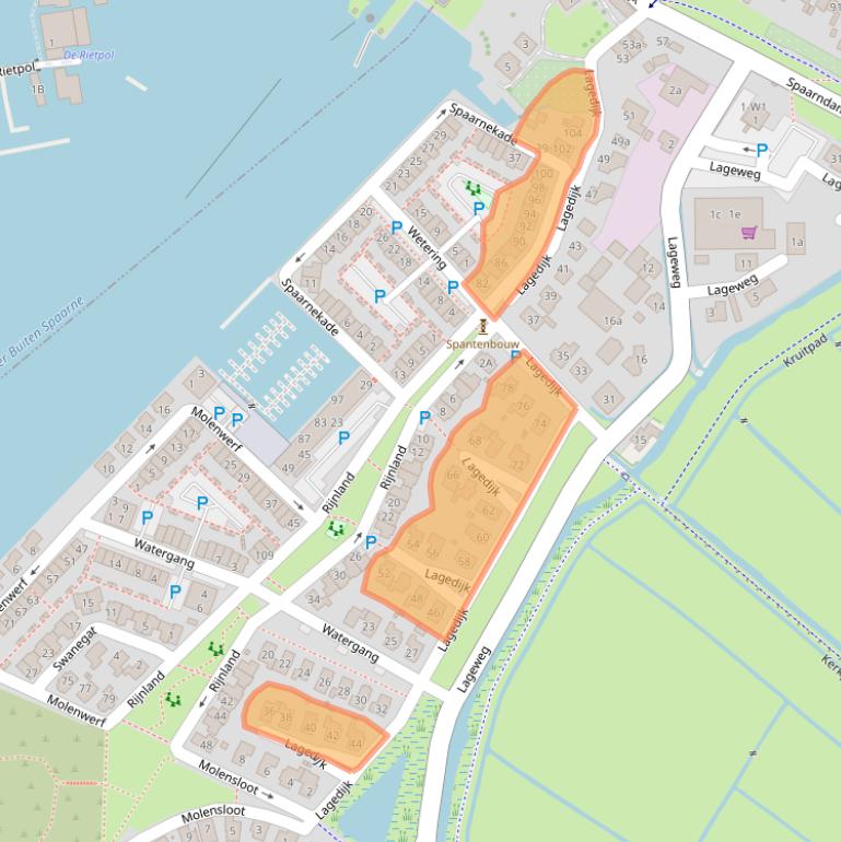 Kaart van postcodegebied 2064ST.