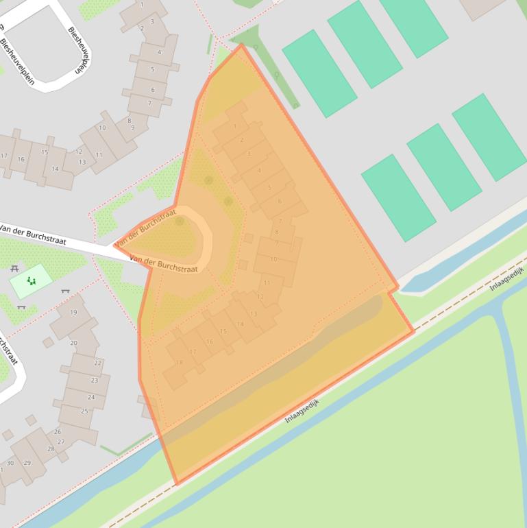 Kaart van postcodegebied 2064WJ.