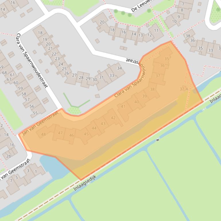 Kaart van postcodegebied 2064WR.