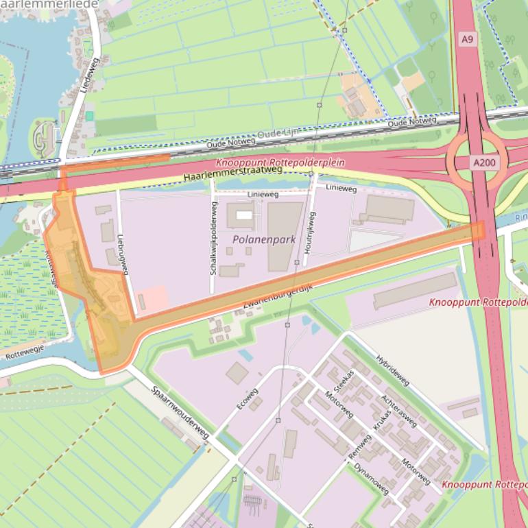 Kaart van postcodegebied 2065AE.