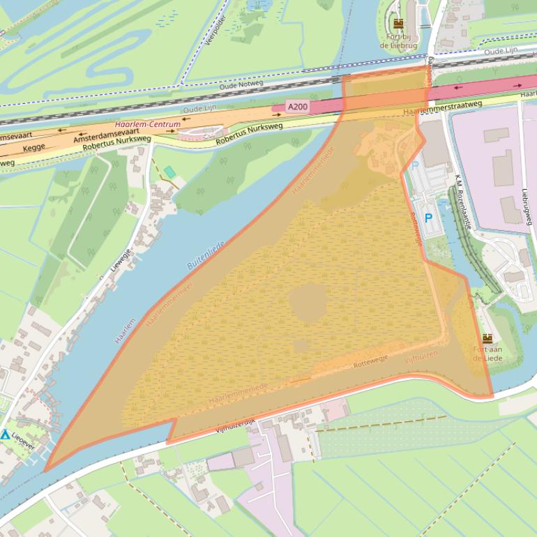 Kaart van postcodegebied 2065AG.
