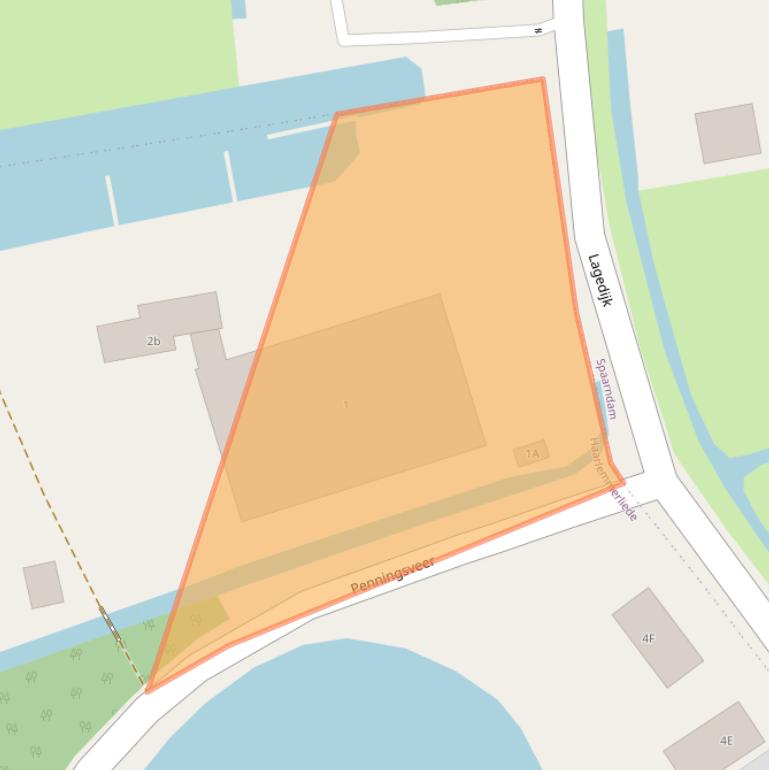 Kaart van postcodegebied 2065AP.