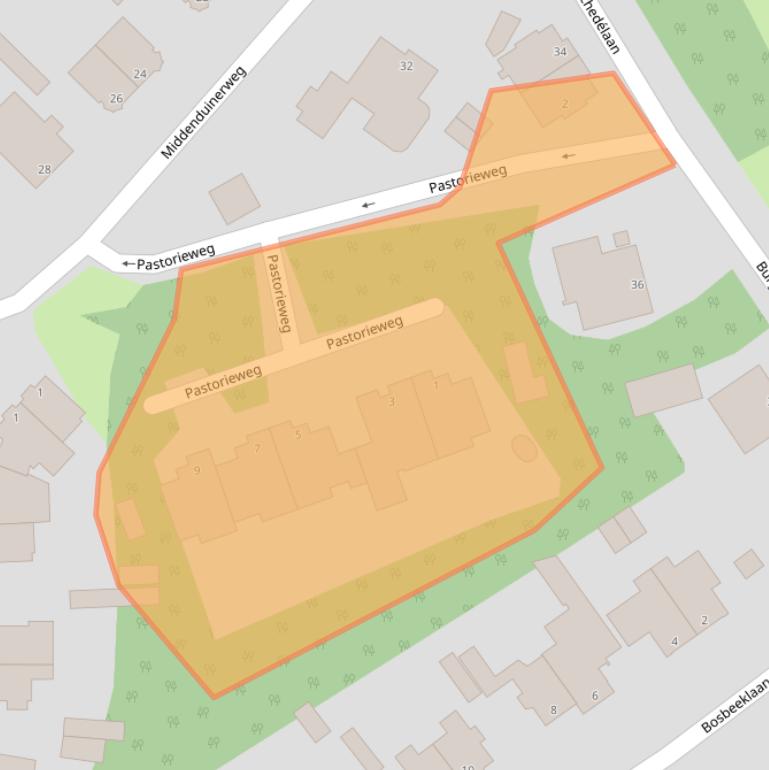 Kaart van postcodegebied 2071AR.