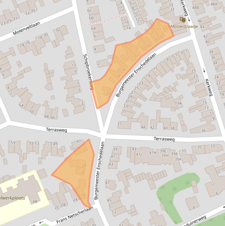 Kaart van postcodegebied 2071AV.