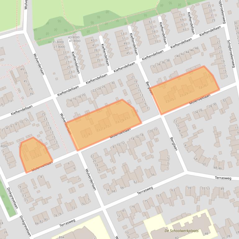 Kaart van postcodegebied 2071BR.