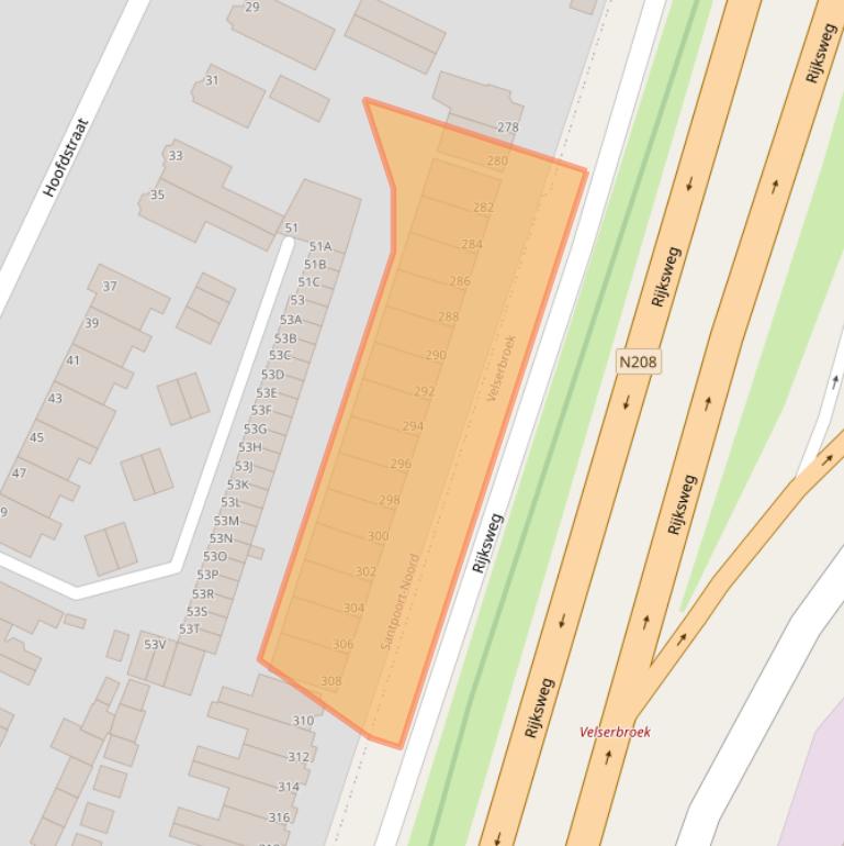 Kaart van postcodegebied 2071CP.