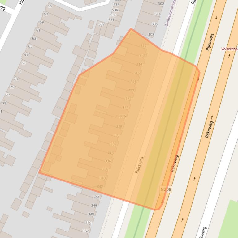 Kaart van postcodegebied 2071CR.