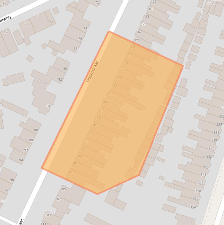 Kaart van postcodegebied 2071EC.