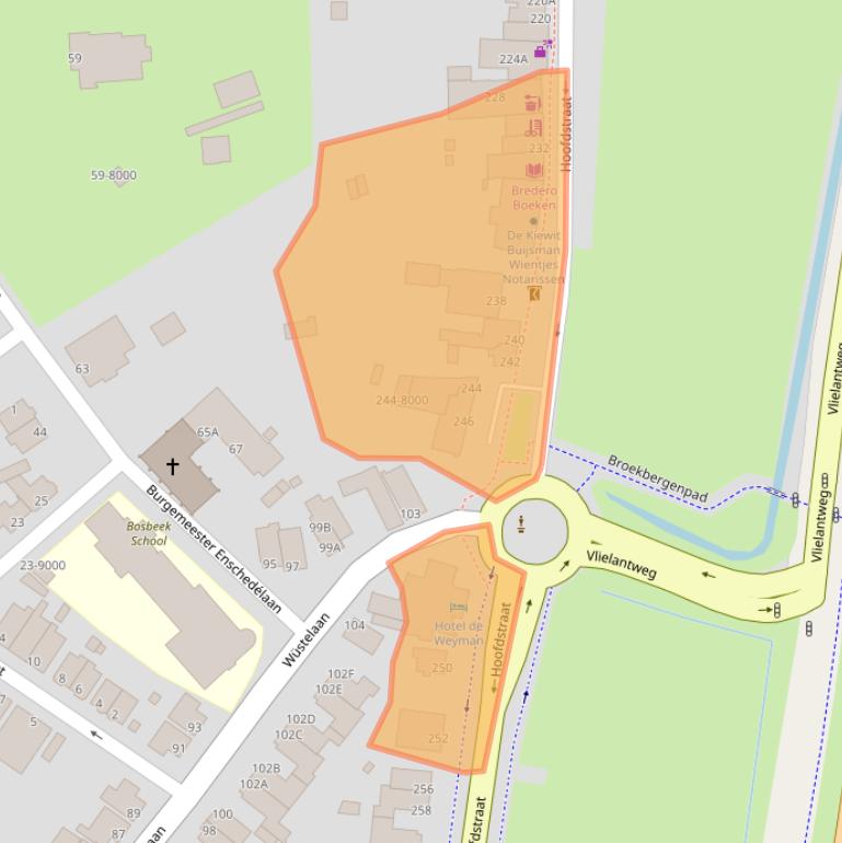 Kaart van postcodegebied 2071EP.