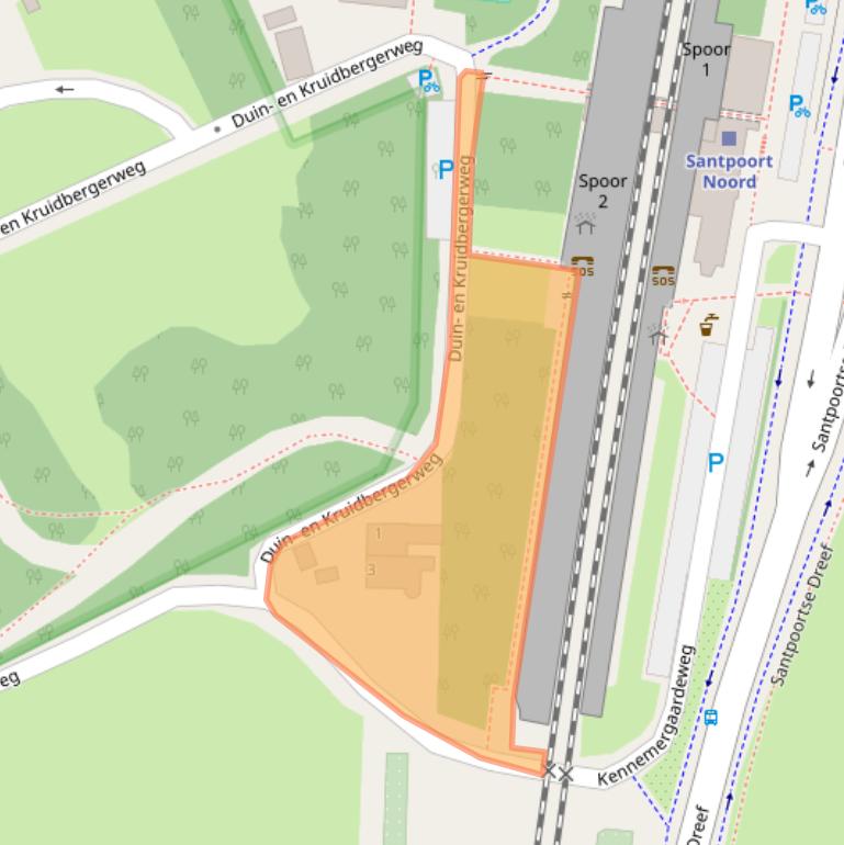 Kaart van postcodegebied 2071LH.