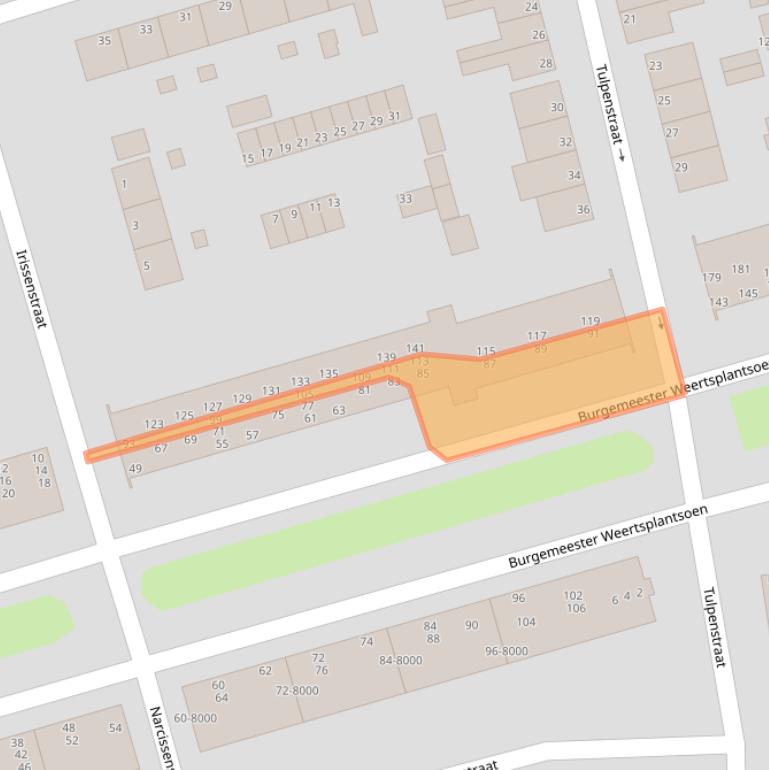 Kaart van postcodegebied 2071PC.