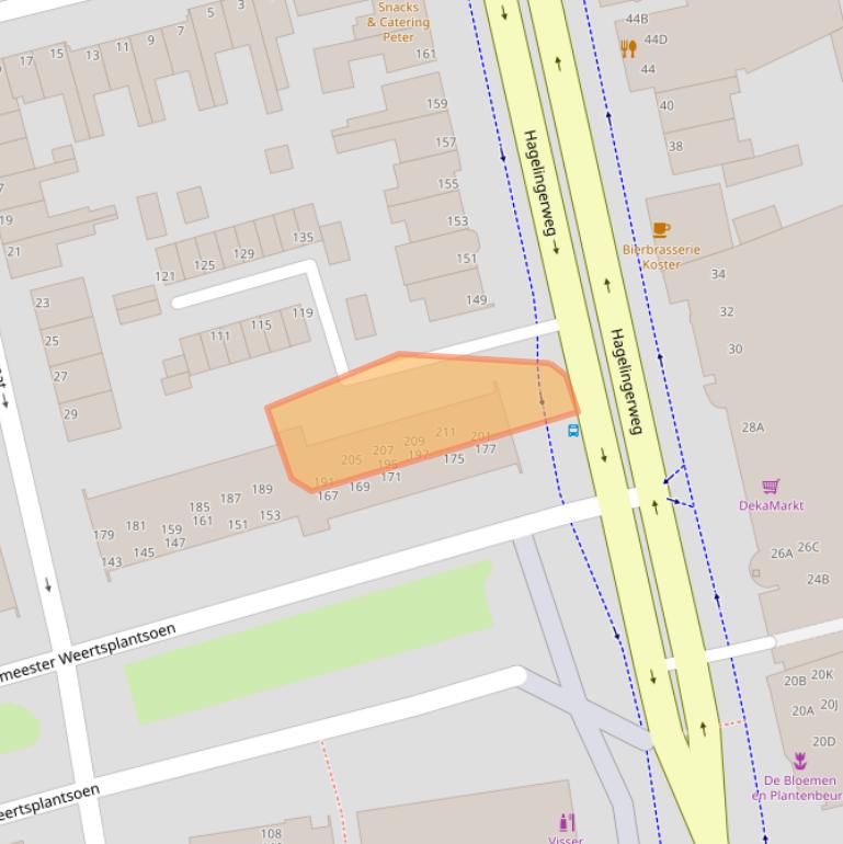 Kaart van postcodegebied 2071PG.