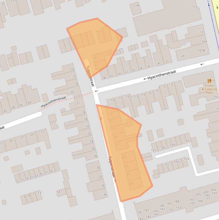 Kaart van postcodegebied 2071PL.