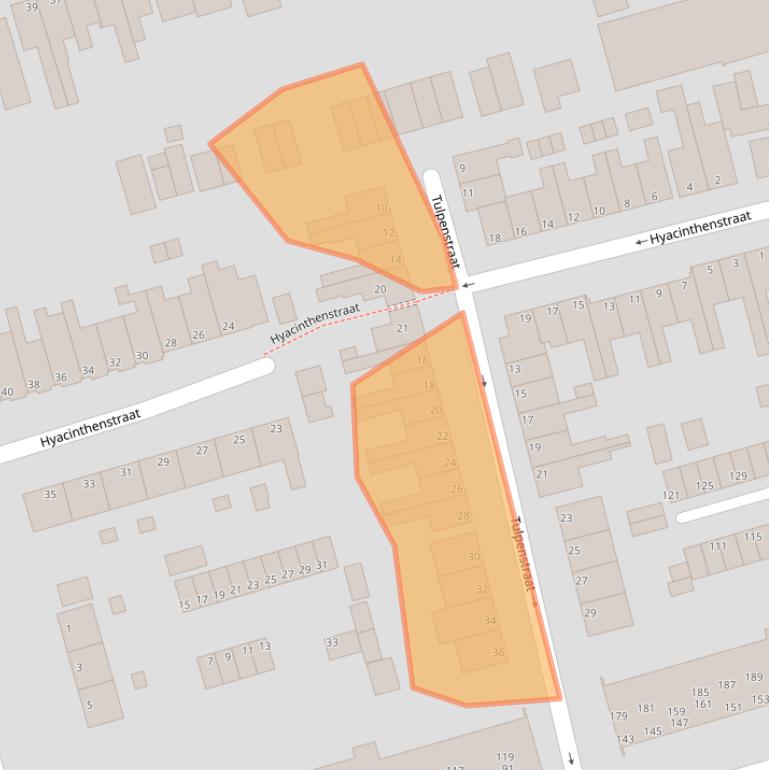 Kaart van postcodegebied 2071PM.