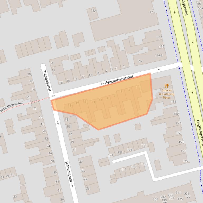 Kaart van postcodegebied 2071PP.