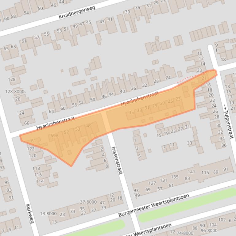 Kaart van postcodegebied 2071PR.