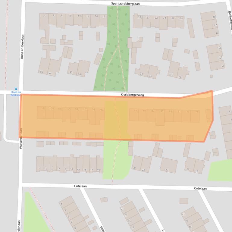 Kaart van postcodegebied 2071RC.