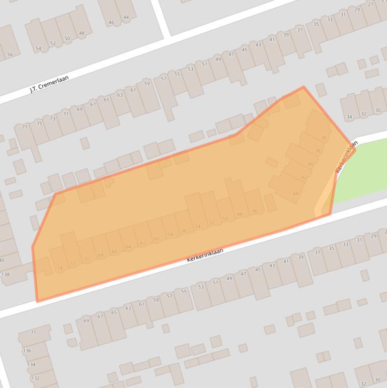Kaart van postcodegebied 2071RM.