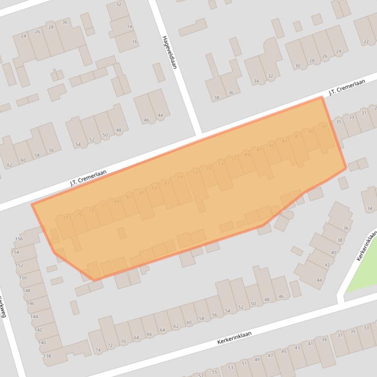 Kaart van postcodegebied 2071SL.