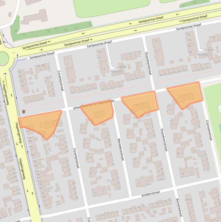 Kaart van postcodegebied 2071VC.