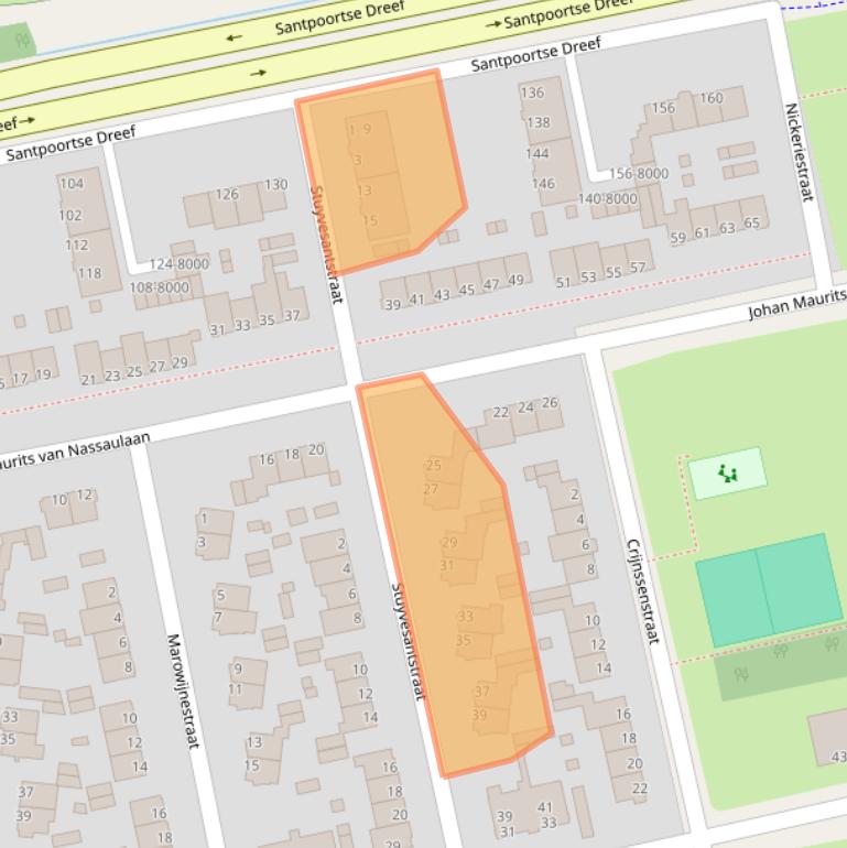 Kaart van postcodegebied 2071VH.