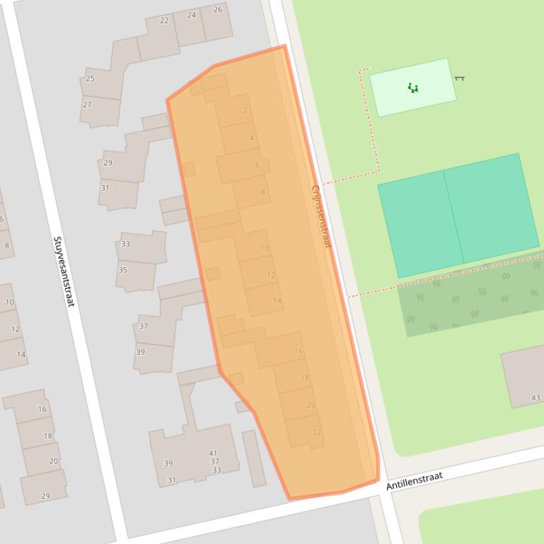 Kaart van postcodegebied 2071VK.