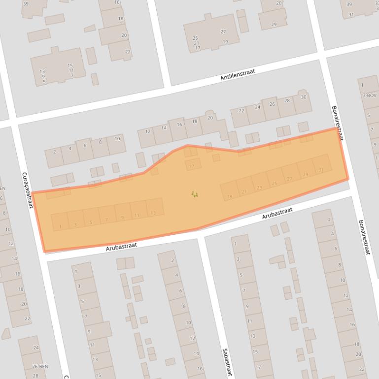 Kaart van postcodegebied 2071XC.