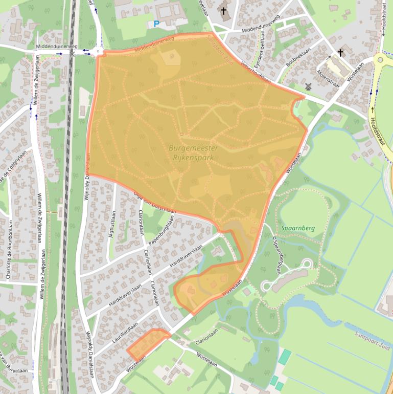 Kaart van postcodegebied 2082AB.
