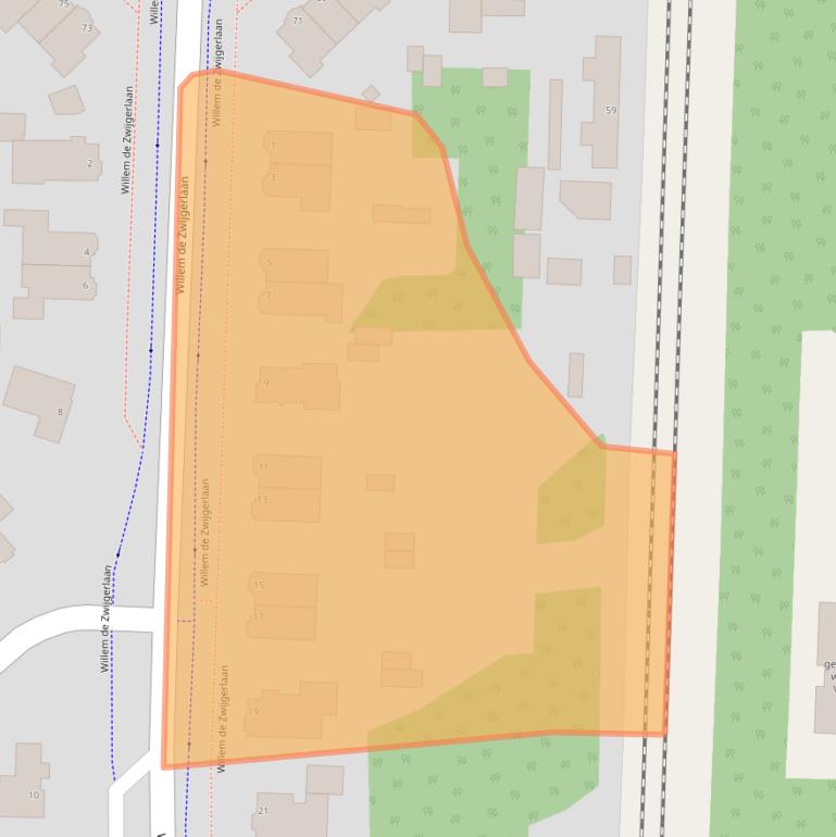 Kaart van postcodegebied 2082BA.