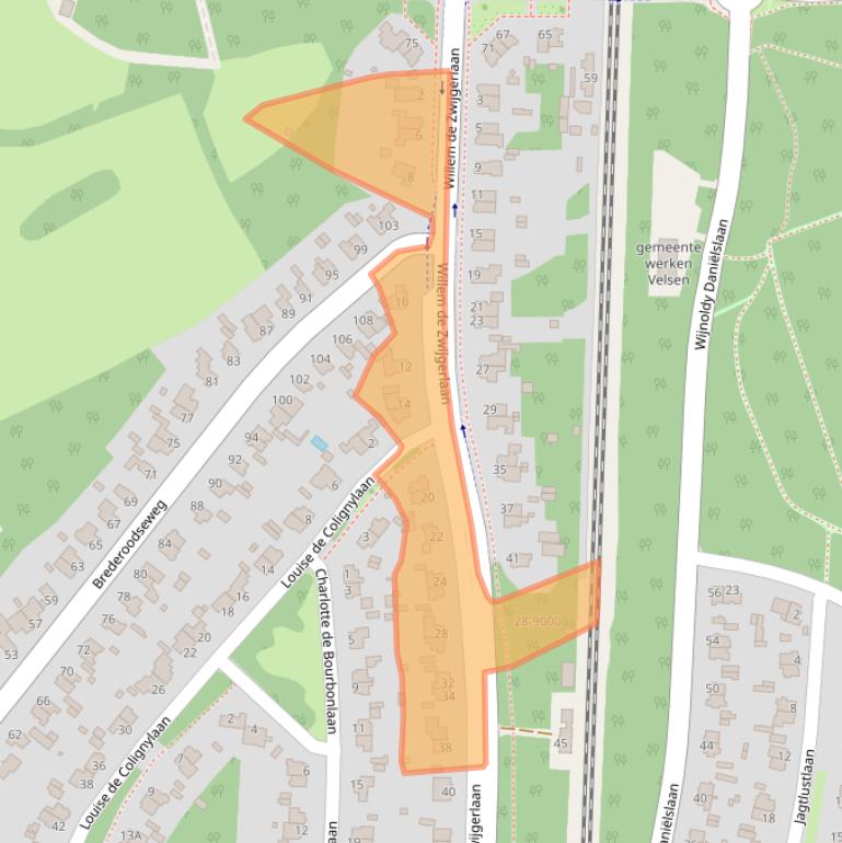 Kaart van postcodegebied 2082BC.