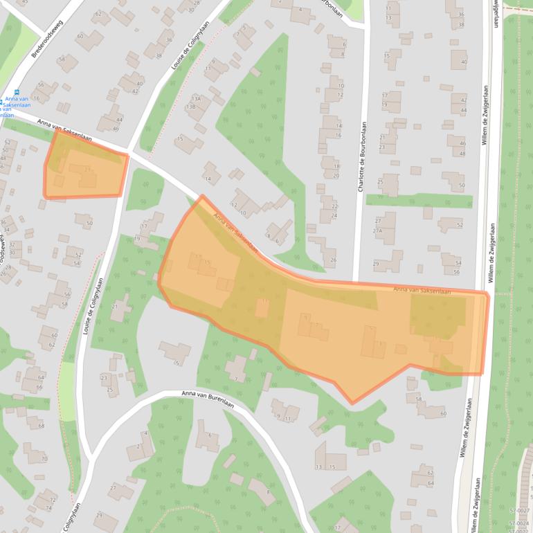 Kaart van postcodegebied 2082BE.