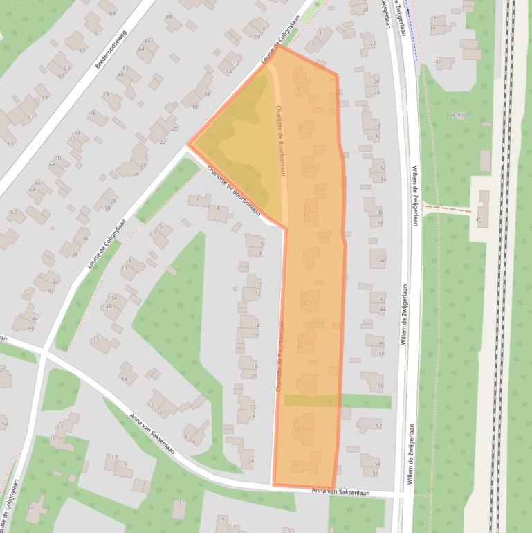 Kaart van postcodegebied 2082BH.