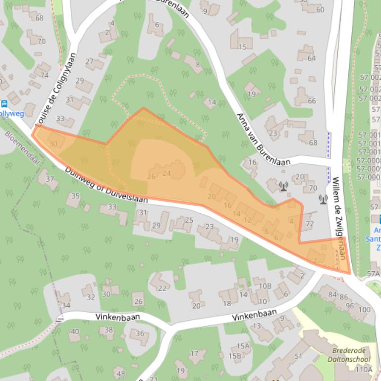 Kaart van postcodegebied 2082CB.