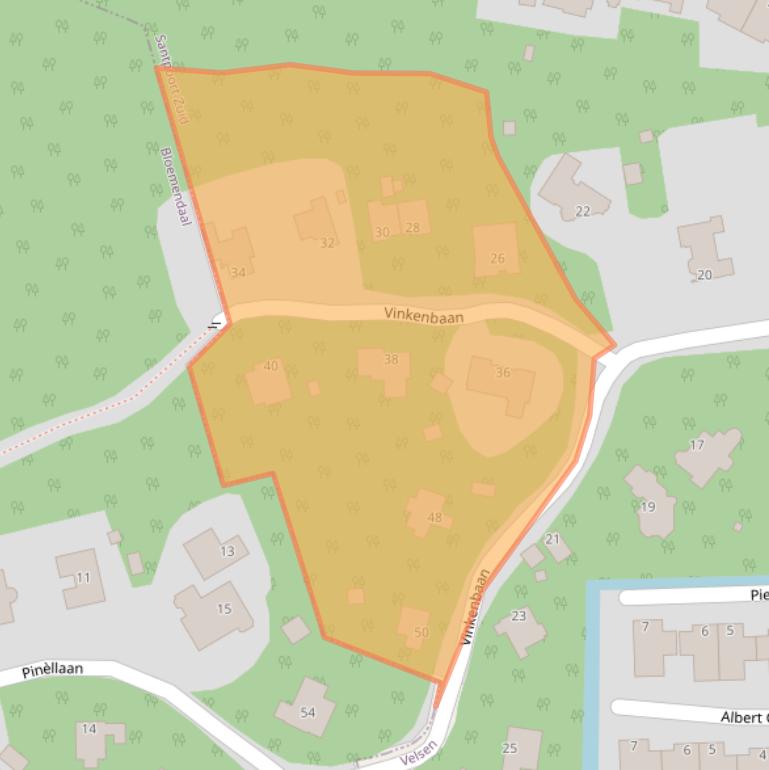 Kaart van postcodegebied 2082ER.