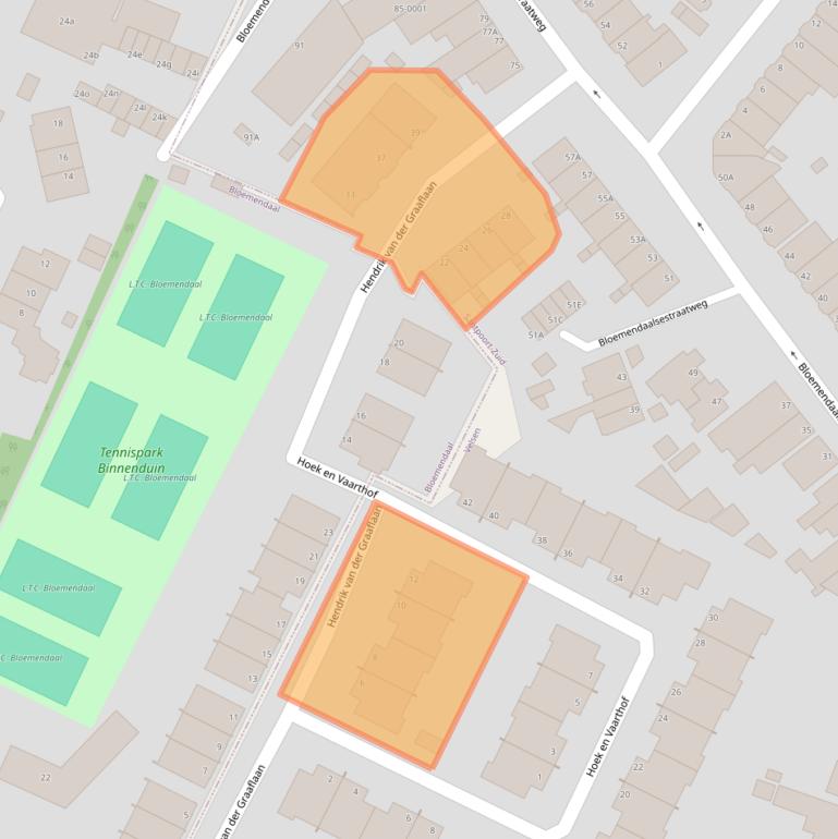 Kaart van postcodegebied 2082EZ.