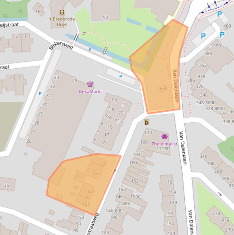 Kaart van postcodegebied 2082GE.